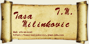 Tasa Milinković vizit kartica